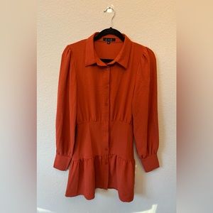 L. n. C. Long Sleeve Dress, Orange, Small